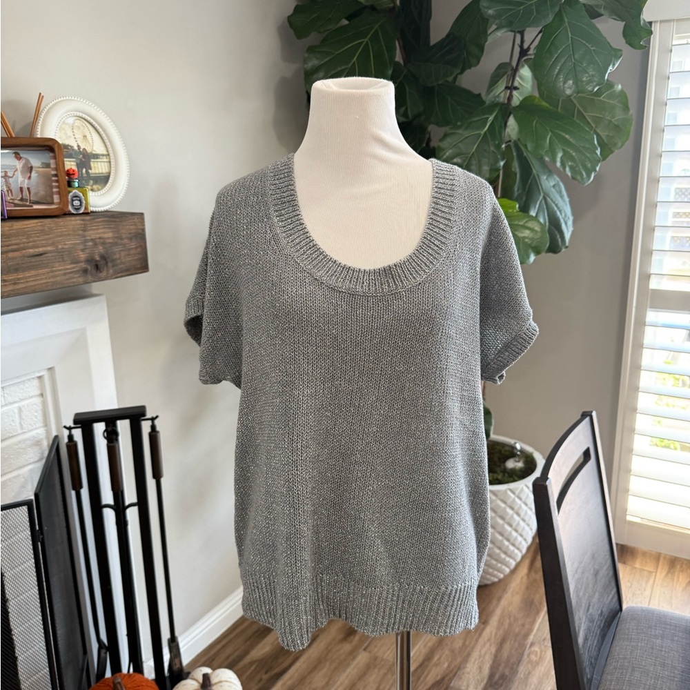 Banana Republic Silver Knit Sweater XL